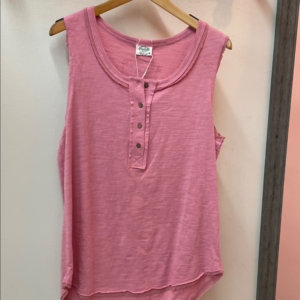 Very J Pink Sleeveless Tank Top